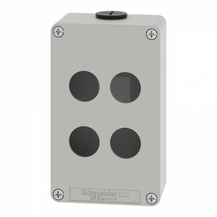 Boite métal vide grise - M20 x2 - 4 trous 22 mm - 80x130x51,5 mm - UL cULus