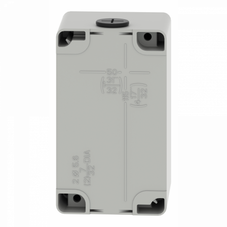 Boite métal vide grise - M20 x2 - 3 trous 22 mm - 80x130x77 mm - UL cULus