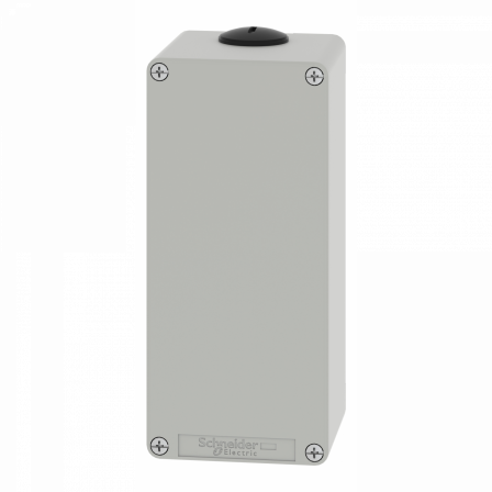 Boite métal vide grise - M25 x2 - non percée - 80x175x77 mm