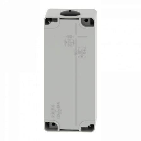 Boite métal vide grise - M25 x2 - non percée - 80x175x77 mm