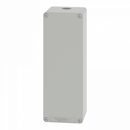 Boite métal vide grise - M25 x1 - non percée - 80x220x77 mm