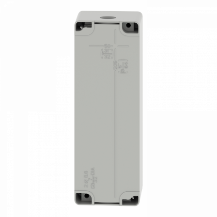 Boite métal vide grise - M25 x1 - 8 trous 22 mm - 80x220x77 mm