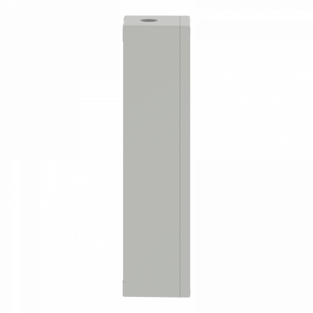 Boite métal vide grise - M32 x1 - non percée - 85x310x77 mm