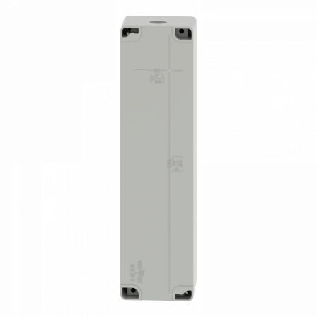 Boite métal vide grise - M32 x1 - non percée - 85x310x77 mm