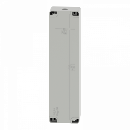 Boite métal vide grise - M32 x1 - 10 trous 22 mm - 85x310x77 mm