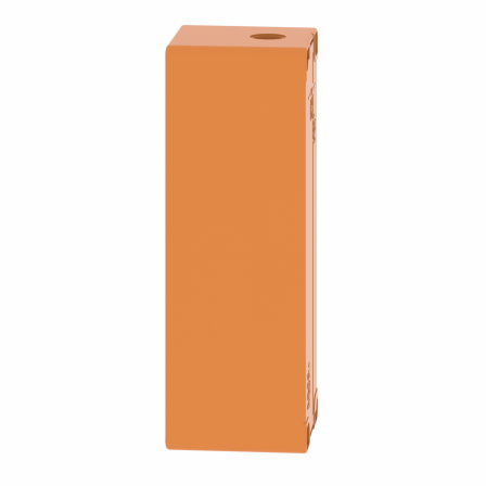 Boite métal vide orange - M25 x1 - 4 trous 30 mm - 80x220x77 mm