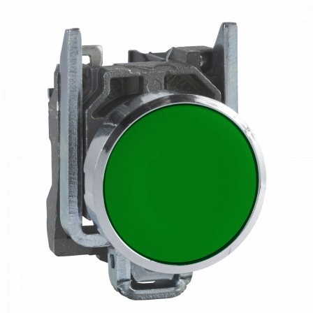 Harmony XB4 - bouton poussoir à impulsion - Ø22 - vert - 1F - vis étrier