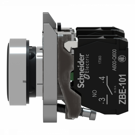 Harmony XB4 - bouton poussoir à impulsion - Ø22 - noir - 1O+1F - vis étrier