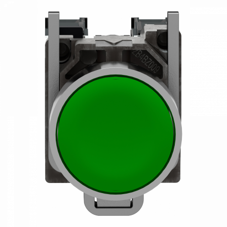 Harmony XB4 - bouton poussoir à impulsion - Ø22 - vert - 1O+1F - vis étrier