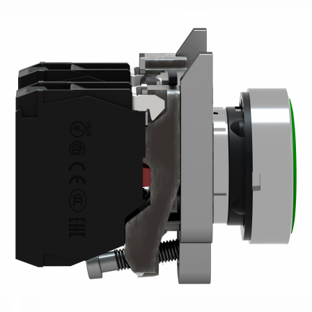 Harmony XB4 - bouton poussoir à impulsion - Ø22 - vert - 1O+1F - vis étrier