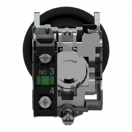 Harmony XB4 - bouton poussoir à impulsion - coup de poing Ø40 - noir - 1F - vis