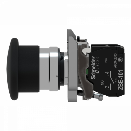 Harmony XB4 - bouton poussoir à impulsion - coup de poing Ø40 - noir - 1F - vis