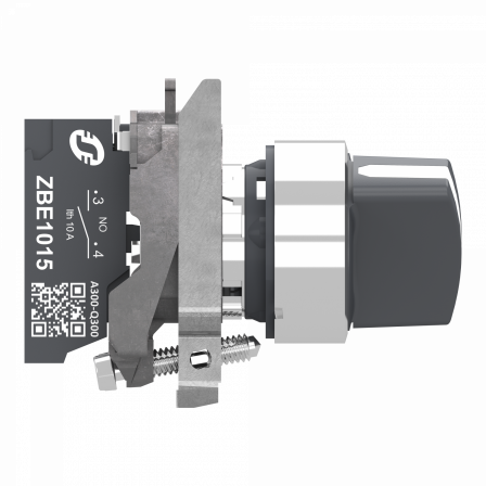 Harmony XB4 - bouton tournant à manette - Ø22 - 2 pos fix - noir - 1F - push in