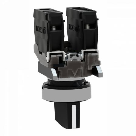 Harmony XB4 - bouton tournant à manette Atx - Ø22 - 3 pos fix - noir - 2F - vis