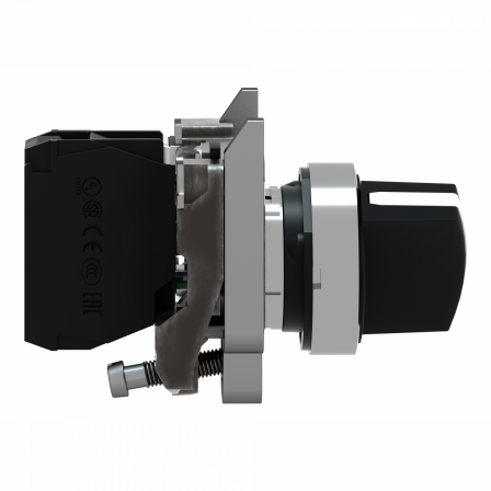 Harmony XB4 - bouton tournant à manette - Ø22 - 2 pos à rap. - noir - 1F - vis