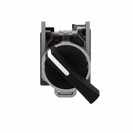 Harmony XB4 - bouton tournant à crosse Ø22 - Ø22 - 2 pos fix - noir - 1F - vis