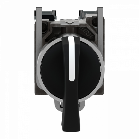 Harmony XB4 - bouton tournant à crosse - Ø22 - 3 pos fix - noir - 2F - vis étr