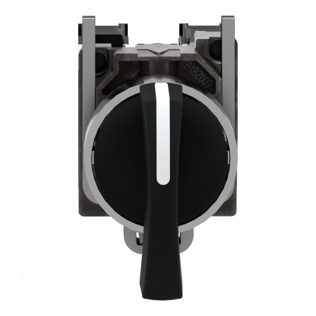 Harmony XB4 - bouton tournant à crosse - Ø22 - 3 pos rap C - noir - 2F - vis étr