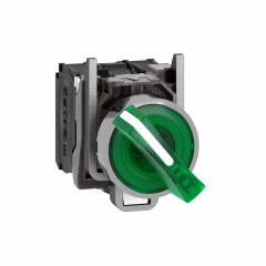 BOUTON TOURNANT LUMINEUX VERT DIAM 22