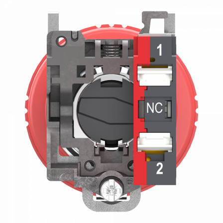Harmony XB4 - bouton arrêt urgence - Ø40 - pousser tourn - rouge - 1O - Push In