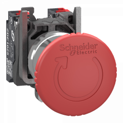 Harmony XB4 - bouton arrêt urgence - Ø40 - pousser tourn - rouge - 2O - Push In