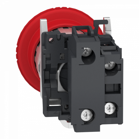 Harmony XB4 -  arrêt urgence - Ø40 - pousser tourner  - 1O +1O avec surveillance