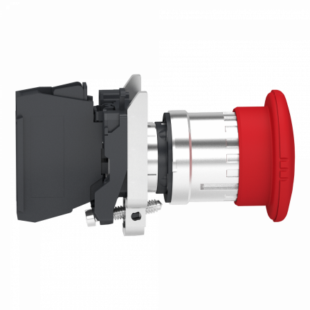 Harmony XB4 - Arret urgence - Diam 40 - Pousser tourner - 1O avec surveillance