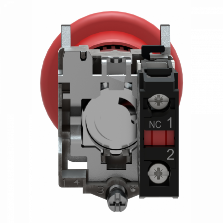 Harmony - bouton poussoir arrêt d'urgence XB4 - Ø 22mm - rouge - pousser/tirer