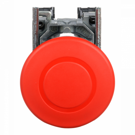 Harmony XB4 - arrêt urgence - Ø40 - pousser tirer - rouge - 1O+1F - vis étrier