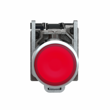 Harmony XB4 - poussoir lumineux LED - 1F+1O - rouge - Ø22 - 24VACDC