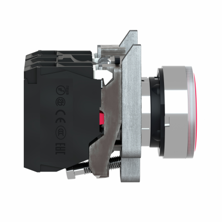 Harmony XB4 - poussoir lumineux LED - 1F+1O - rouge - Ø22 - 24VACDC