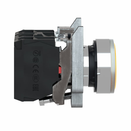 Harmony XB4 - poussoir lumineux LED - 1F+1O - orange - Ø22 - 110VAC