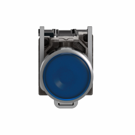 Harmony XB4 - poussoir lumineux LED - 1F+1O - bleu - Ø22 - 110VAC