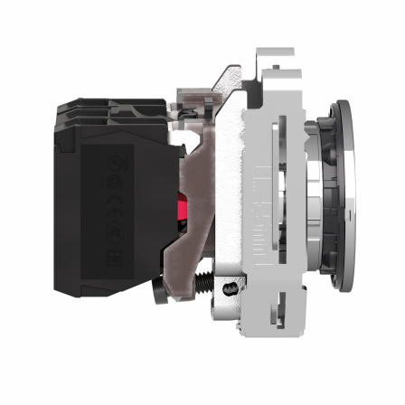 Harmony XB4 - BP lumineux DEL - flush - rouge - 1O+1F - 230V - vis étrier