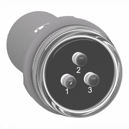 Harmony XB5 - Voyant de présence 3 phases - LED - blanches - 400VAC