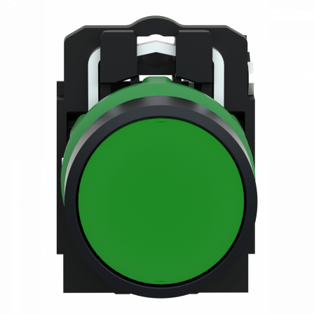 Harmony XB5 - bouton poussoir à impulsion - Ø22 - vert - 1F - vis étrier