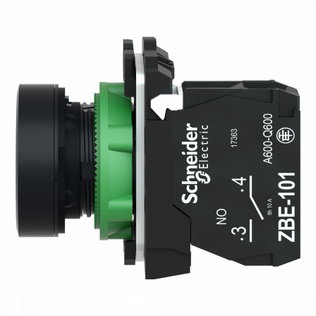 Harmony XB5 - bouton poussoir impulsion - Ø22 - marqué - blanc - 1F - vis étrier