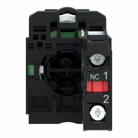 Harmony XB5 - bouton poussoir à impulsion - Ø22 - rouge - 1O - vis étrier