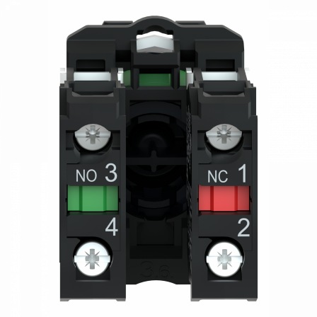 Harmony XB5 - bouton poussoir à impulsion - Ø22 - 1O+1F - vis étrier