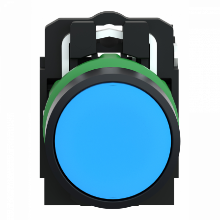 Harmony XB5 - bouton poussoir à impulsion - Ø22 - bleu - 1F - vis étrier