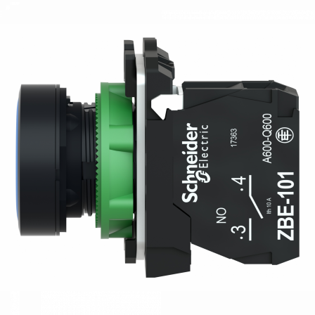 Harmony XB5 - bouton poussoir à impulsion - Ø22 - bleu - 1F - vis étrier