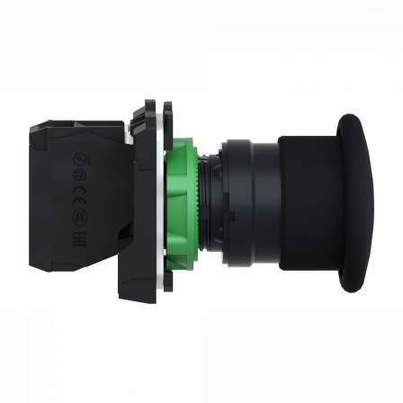 Harmony XB5 - bouton poussoir à impulsion - coup de poing Ø40 - noir - 1F - vis