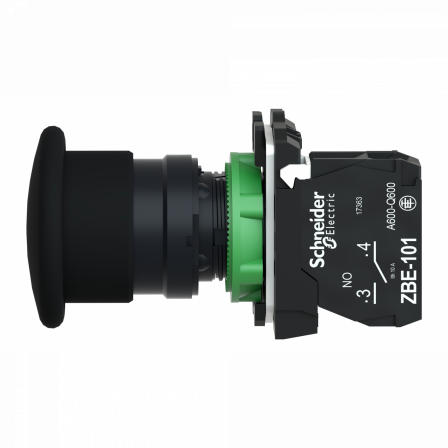 Harmony XB5 - bouton poussoir à impulsion - coup de poing Ø40 - noir - 1F - vis