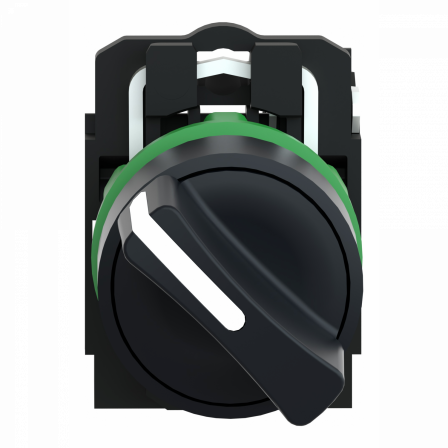 Harmony XB5 - bouton tournant à manette - Ø22 - 2 pos à rap. - noir - 1F - vis