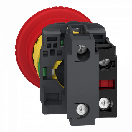 Harmony XB5 -  arret urgence - Ø40 - pousser tourner  - 1O+1O avec surveillance