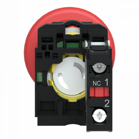 Harmony - bouton poussoir arrêt d'urgence XB5 - Ø 22mm - rouge - pousser/tirer