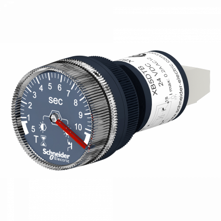 Harmony XB5 - temporisateur Ø22 sortie statique - fct A - 0,5s à 10s - 24V