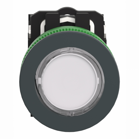 Harmony XB5 - BP lumineux DEL - flush - blanc - 1O+1F - 110V - vis étrier