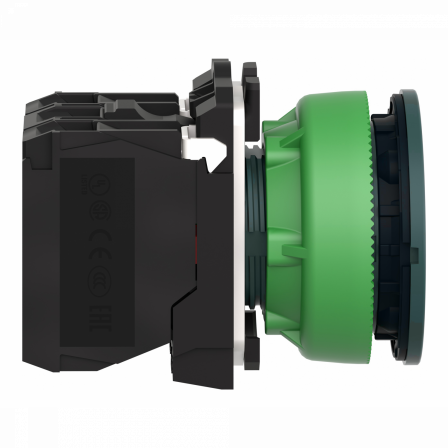 Harmony XB5 - BP lumineux DEL - flush - bleu - 1O+1F - 24V - vis étrier