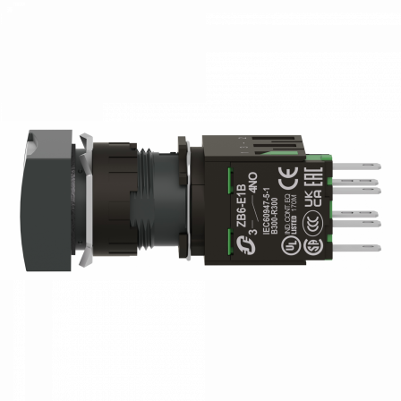 Harmony XB6 - bouton-pous. lum. - Ø16mm - à imp. affleurant - 24V - 1F - blanc